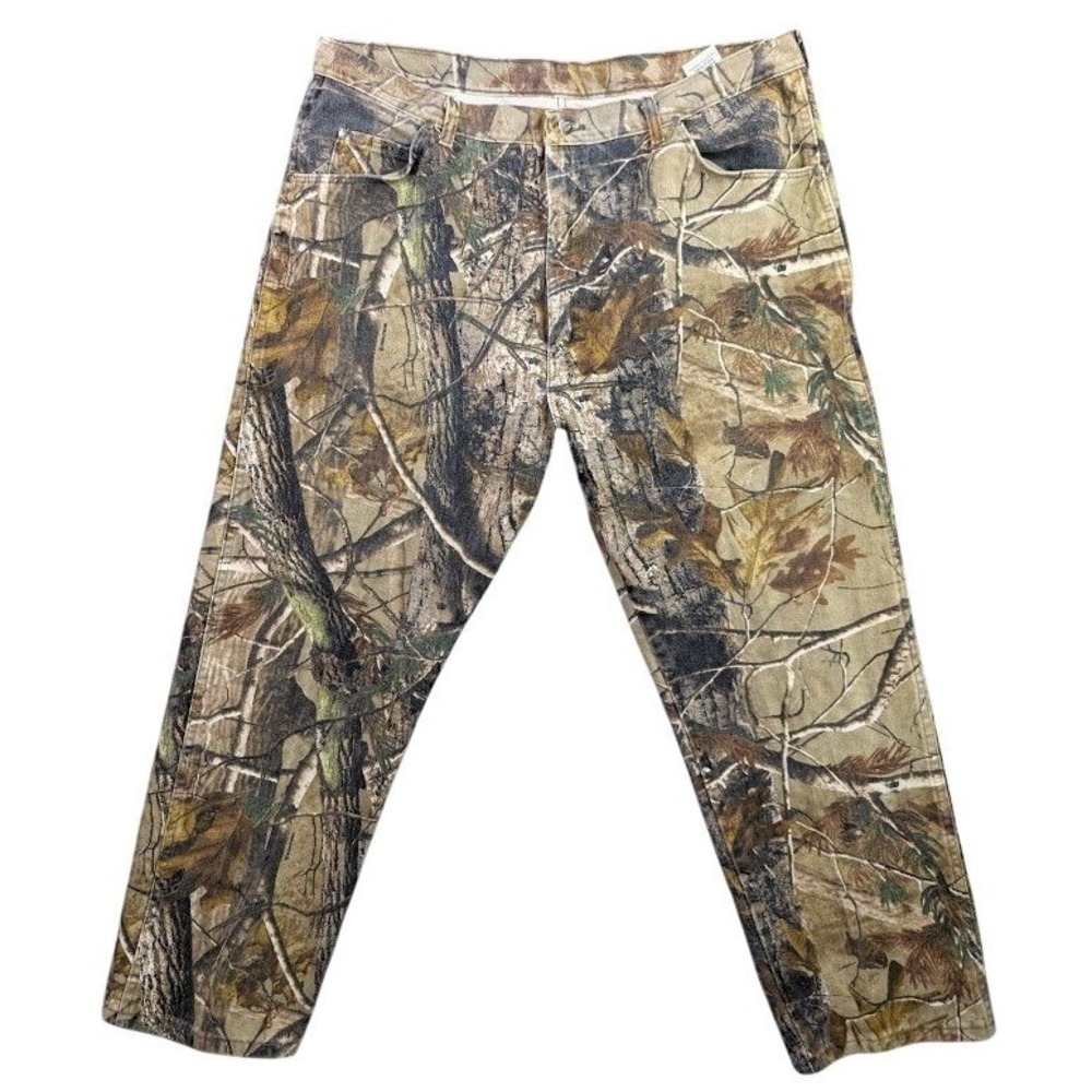 Wrangler Pro Gear RealTree Camo Pants Mens 42x30 Hunting Outdoor Workwear Rugged
